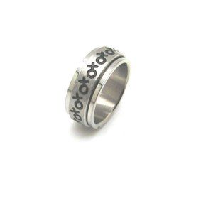 Gay pride ring. Female ring, Stainless steel ring